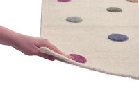 Teppich Happy Rugs COLORDOTS Naturfaser handmade natur/multi 100x160 cm