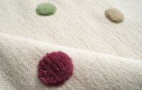 Teppich Happy Rugs COLORDOTS Naturfaser handmade natur/multi 100x160 cm