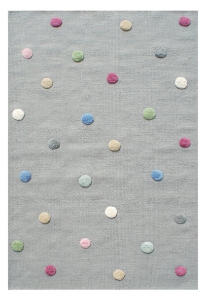 Teppich Happy Rugs COLORDOTS Naturfaser handmade  grau/multi 160x230 cm