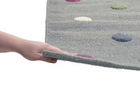 Virgin wool rug Happy Rugs COLORDOTS gray / multicolour 160x230 cm