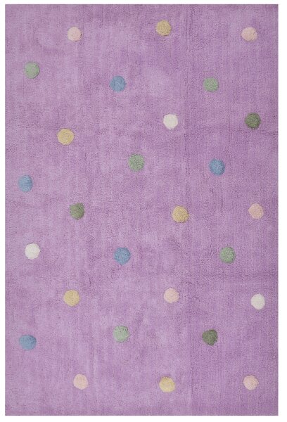 Baumwoll Teppich waschbar Happy Rugs DOLCE flieder/multi 120x180 cm