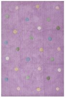 Baumwoll Teppich waschbar Happy Rugs DOLCE flieder/multi...