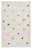 Cotton rug washable Happy Rugs Piatto DOLCHE nature/white...