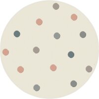 Kids rug Happy Rugs WHEEL cream/multi 160cm round